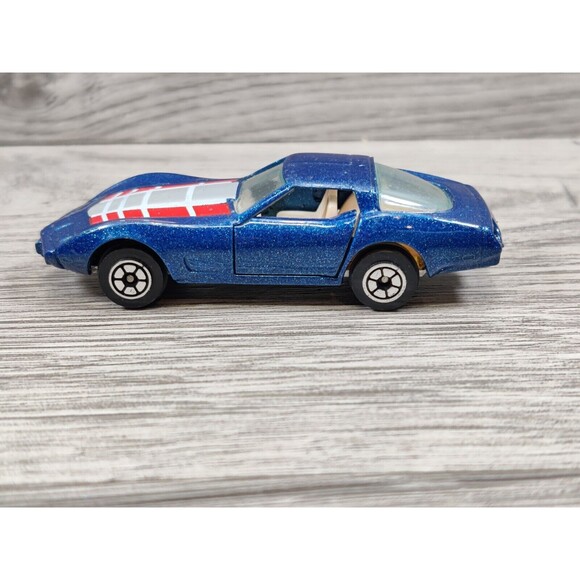 VINTAGE 1970s YATMING #1080 BLUE CHEVY CORVETTE STINGRAY DIECAST 1:64 HONG KONG - Picture 5 of 10